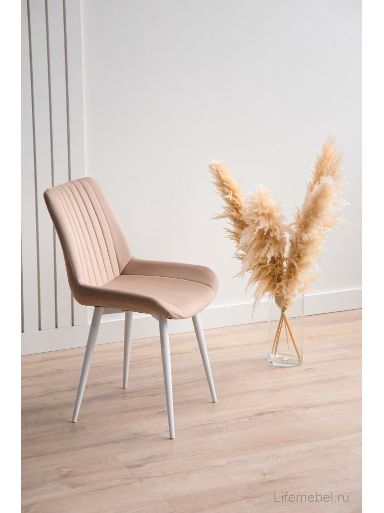 Стул на металлокаркасе Седа бежевый (zd 210) / белый