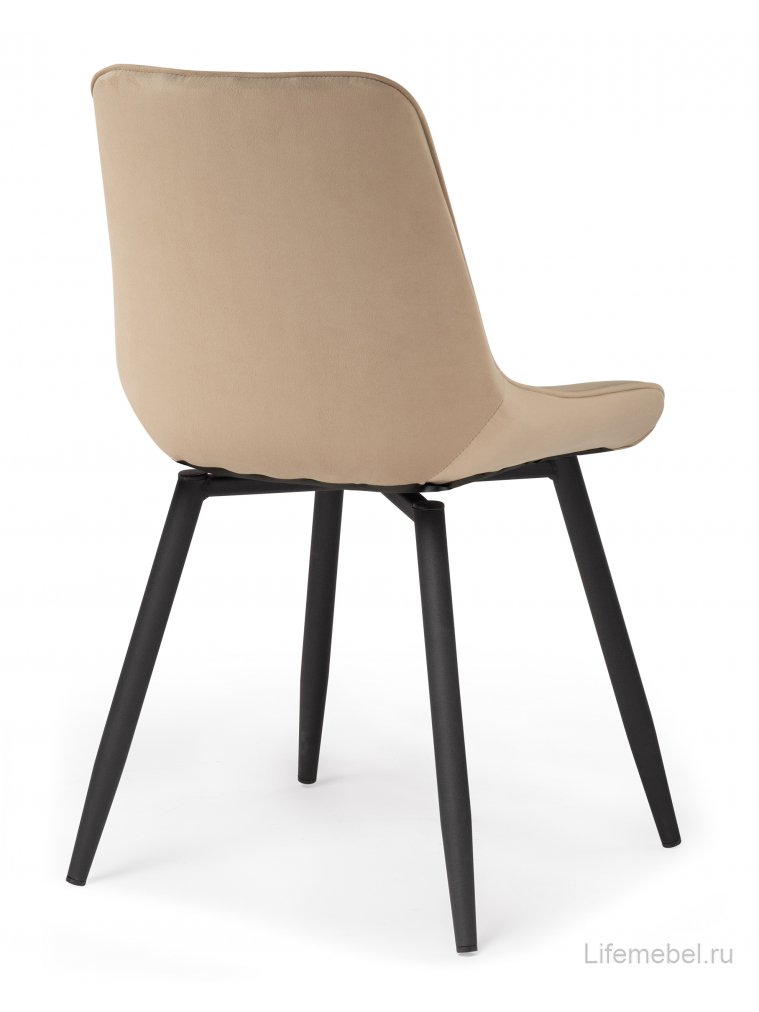 Стул на металлокаркасе Седа К крутящийся бежевый / черный