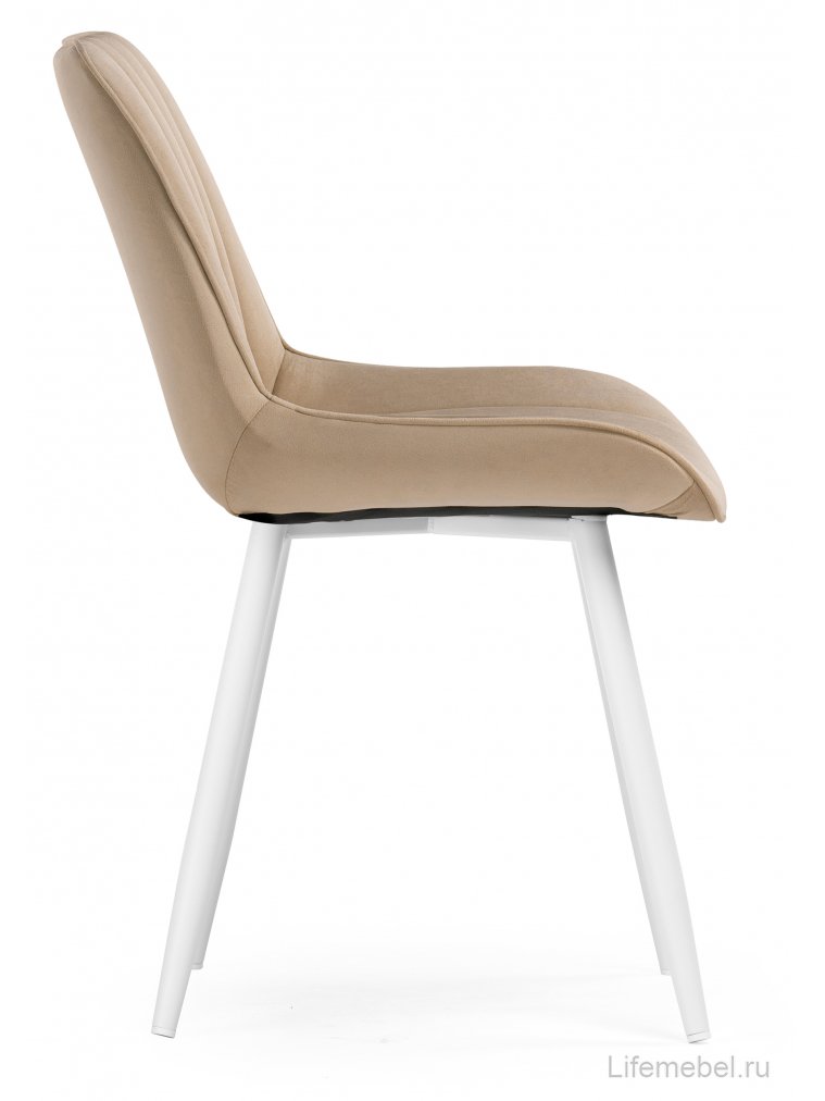 Стул на металлокаркасе Седа К бежевый / белый
