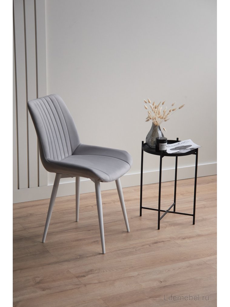 Стул на металлокаркасе Седа светло-серый (zd 960) / белый