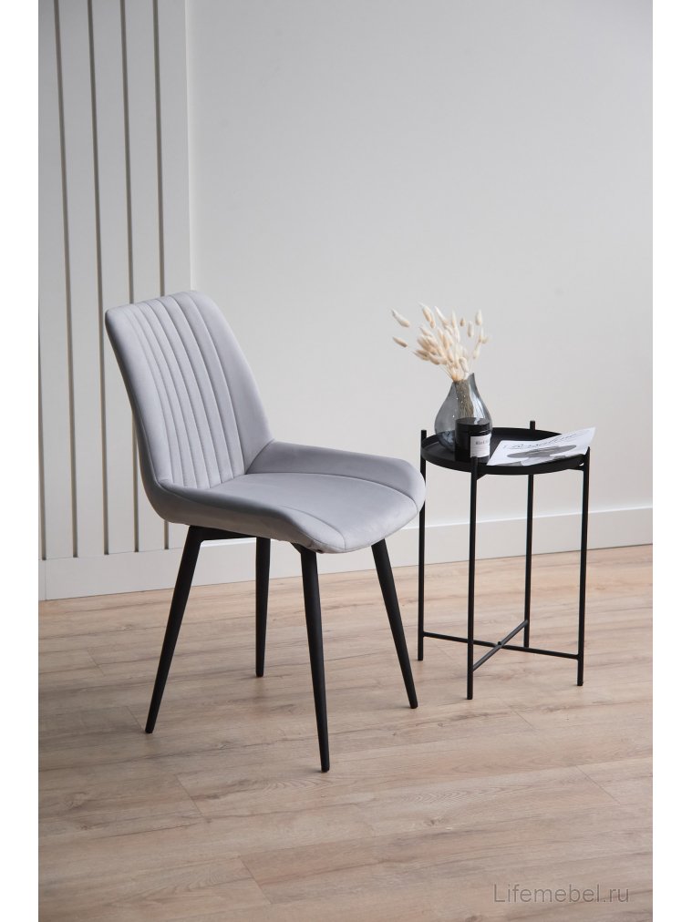 Стул на металлокаркасе Седа светло-серый (zd 960) / черный