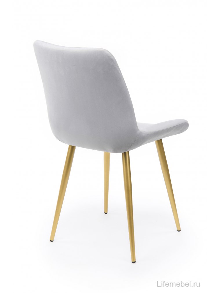 Стул на металлокаркасе Седа светло-серый (zd 960) / золотой