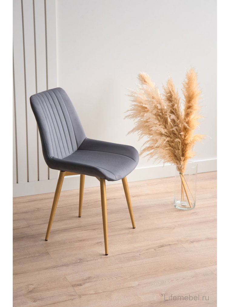 Стул на металлокаркасе Седа темно-серый (zd 995) / золотой