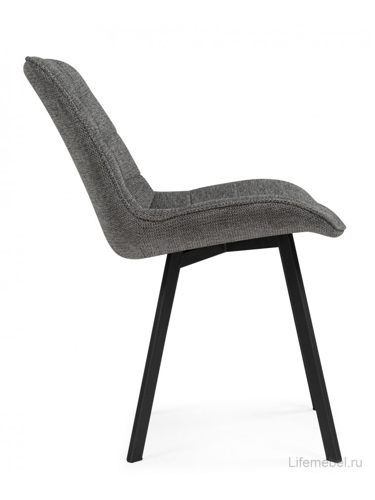 Стул на металлокаркасе Селион темно-серый / черный