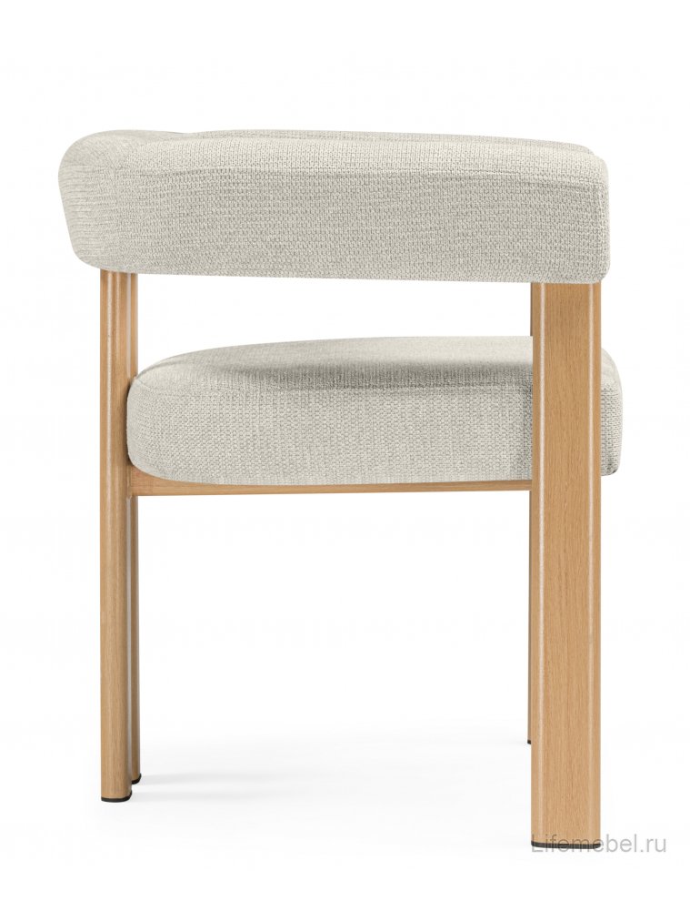 Стул на металлокаркасе Selma бежевый / бук