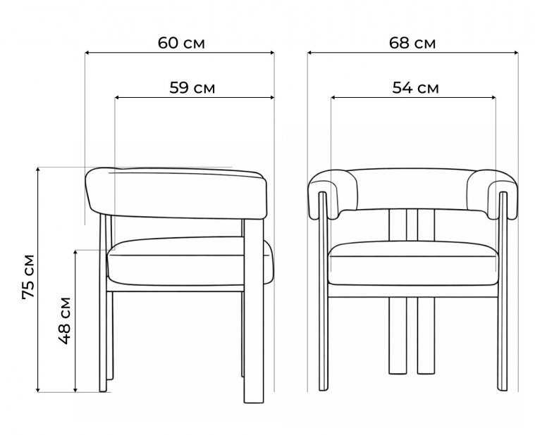 Стул на металлокаркасе Selma бежевый / бук