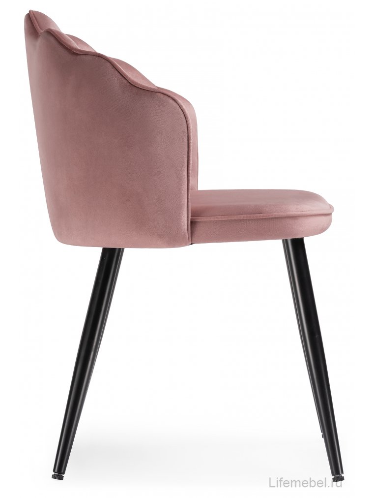 Стул на металлокаркасе Shell dark pink / black