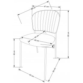 Стул на металлокаркасе Схама