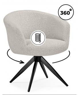 Стул-кресло Solomon 1 вращающийся светло-бежевый / черный