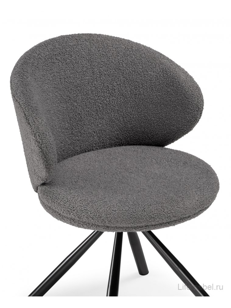Стул на металлокаркасе Solomon крутящийся gray / black