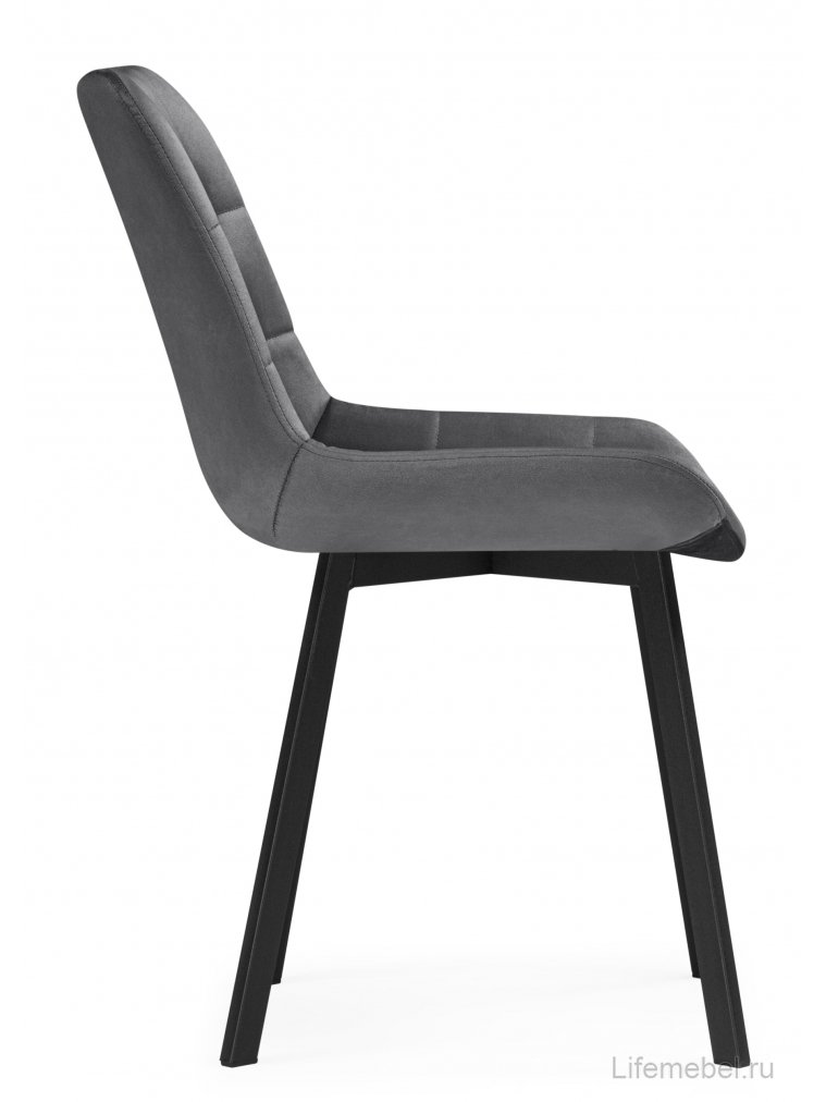 Стул на металлокаркасе Стронг темно-серый / черный