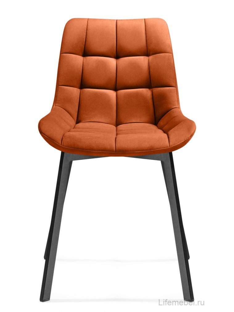 Стул на металлокаркасе Стронг вращающийся кирпичный / черный каркас