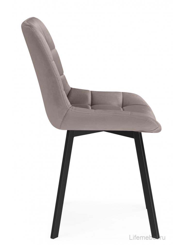 Стул на металлокаркасе Стронг вращающийся латте велютто 08 / черный каркас