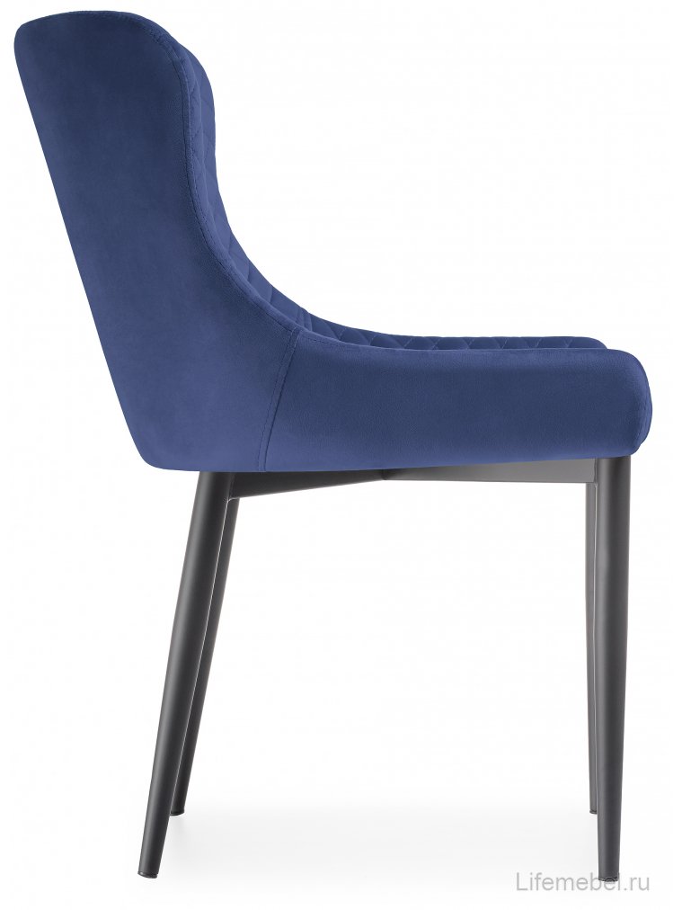 Стул на металлокаркасе Teo dark blue / black