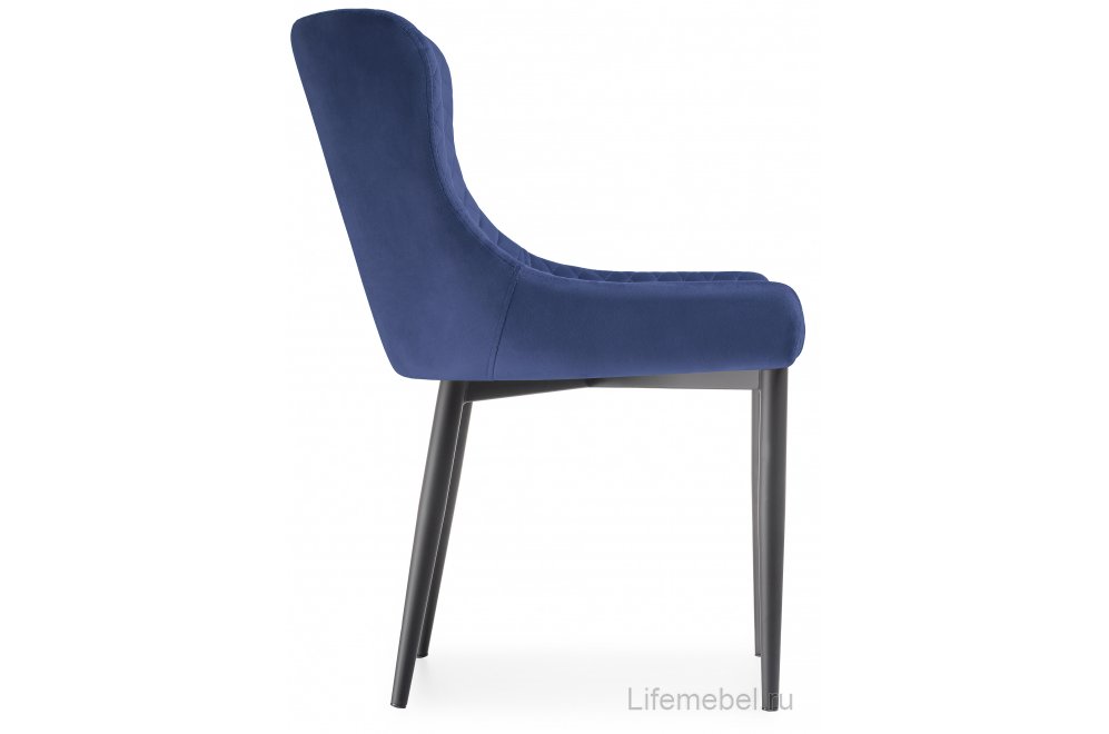 Стул на металлокаркасе Teo dark blue / black