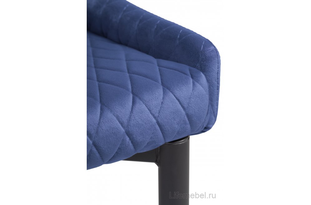 Стул на металлокаркасе Teo dark blue / black