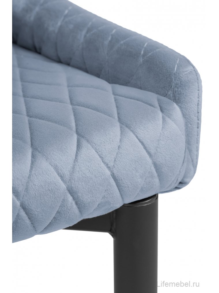 Стул на металлокаркасе Teo light blue / black