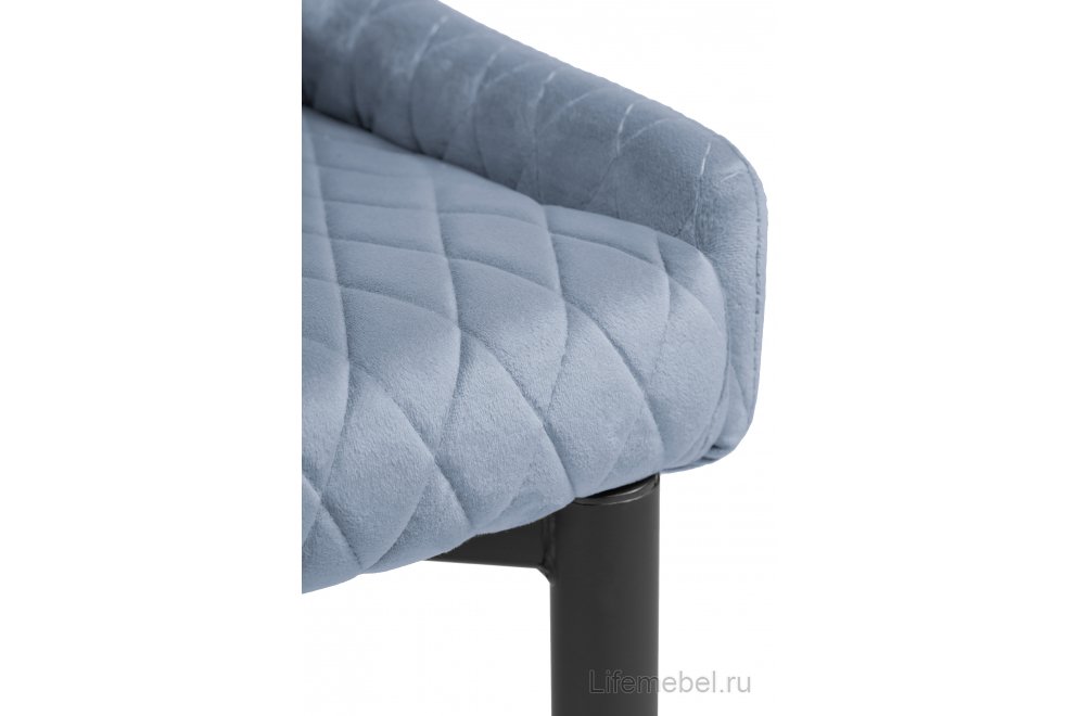 Стул на металлокаркасе Teo light blue / black