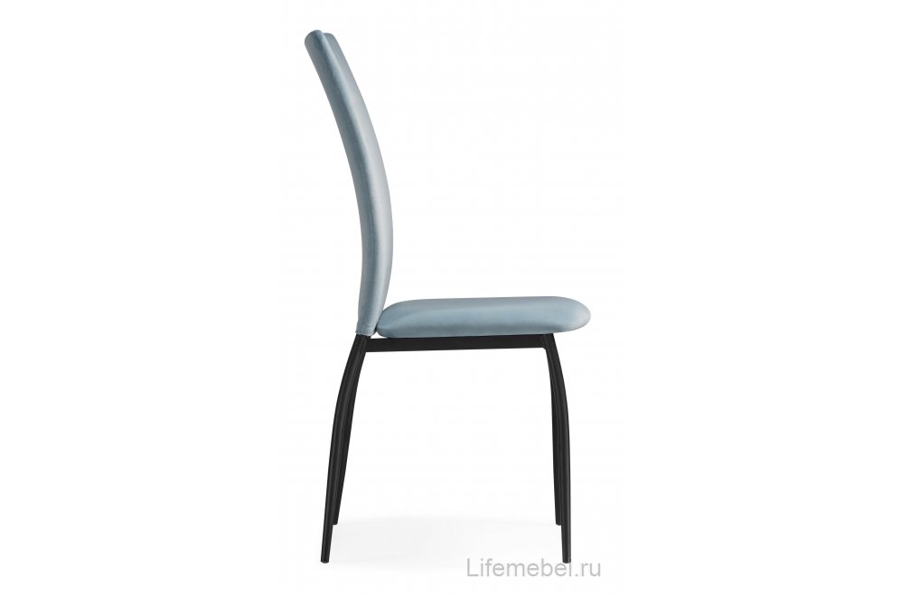 Стул на металлокаркасе Tod light blue / black