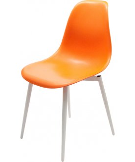 Стул на металлокаркасе Туссе белый / оранжевый