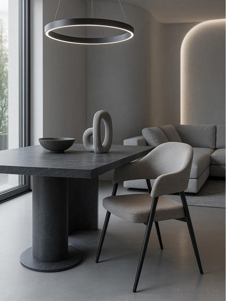 Стул на металлокаркасе Twin gray / black