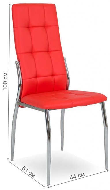 Стул на металлокаркасе LH-68 red (s20)