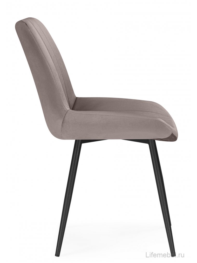 Стул на металлокаркасе Вейв латте / черный