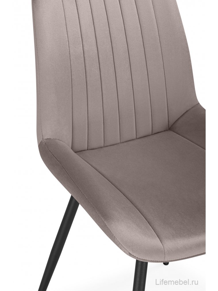 Стул на металлокаркасе Вейв латте / черный