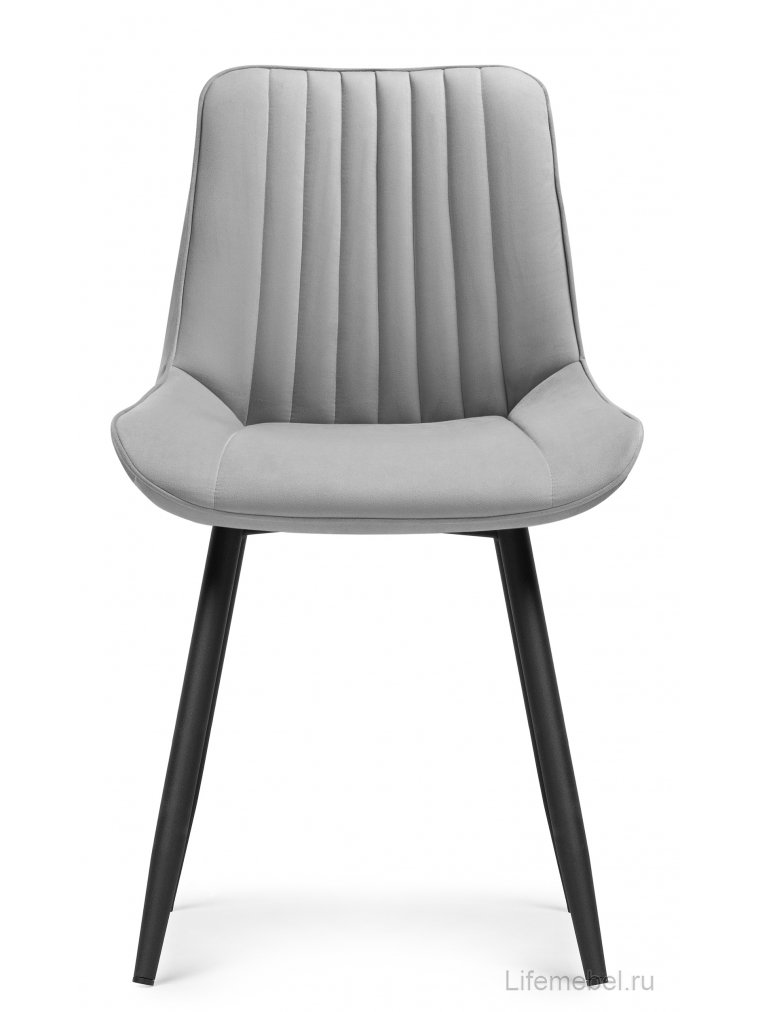 Стул на металлокаркасе Вейв вращающийся светло-серый (hl 63) / черный каркас