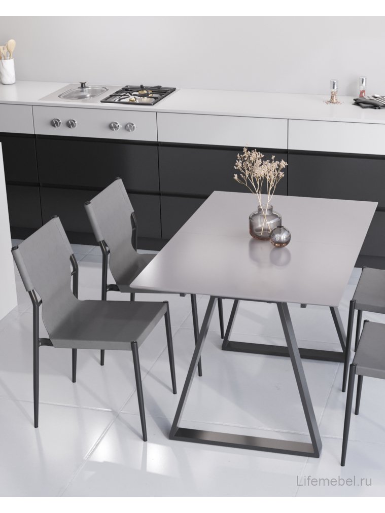 Стул на металлокаркасе Вэнди серый