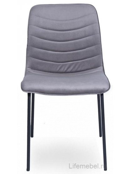 Стул на металлокаркасе Тревор бархат grey 8167-55 / black