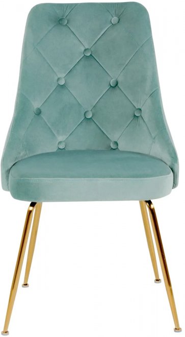 Стул на металлокаркасе Batista голубой / золото