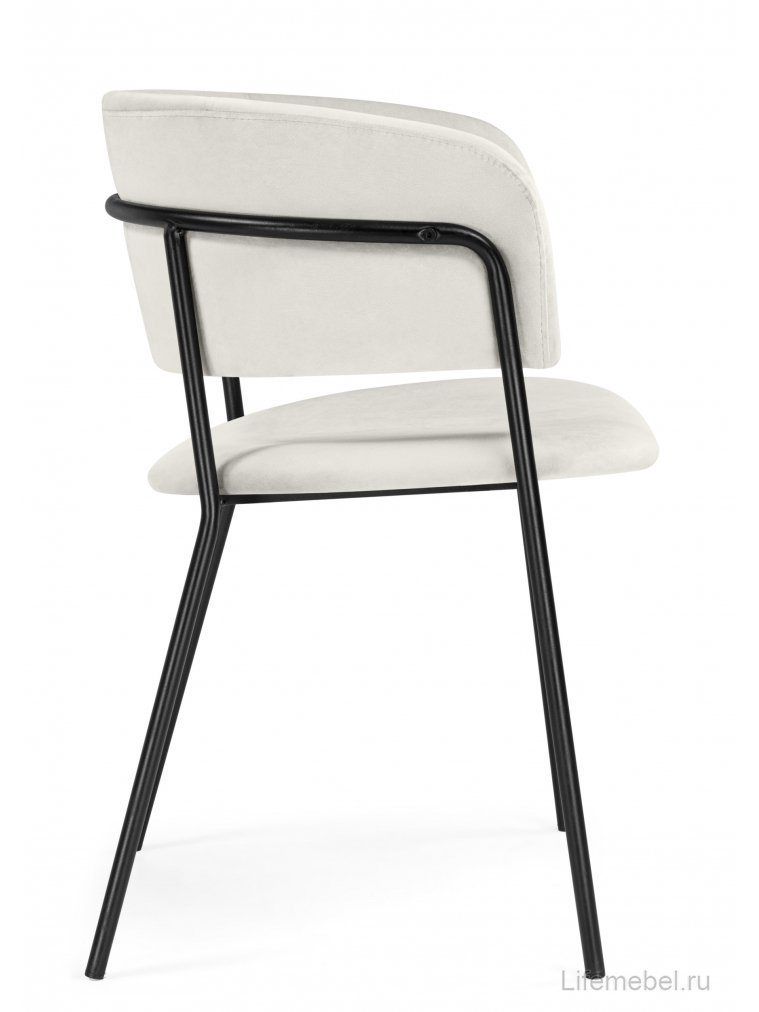 Стул на металлокаркасе Осло белый (milk) / черный