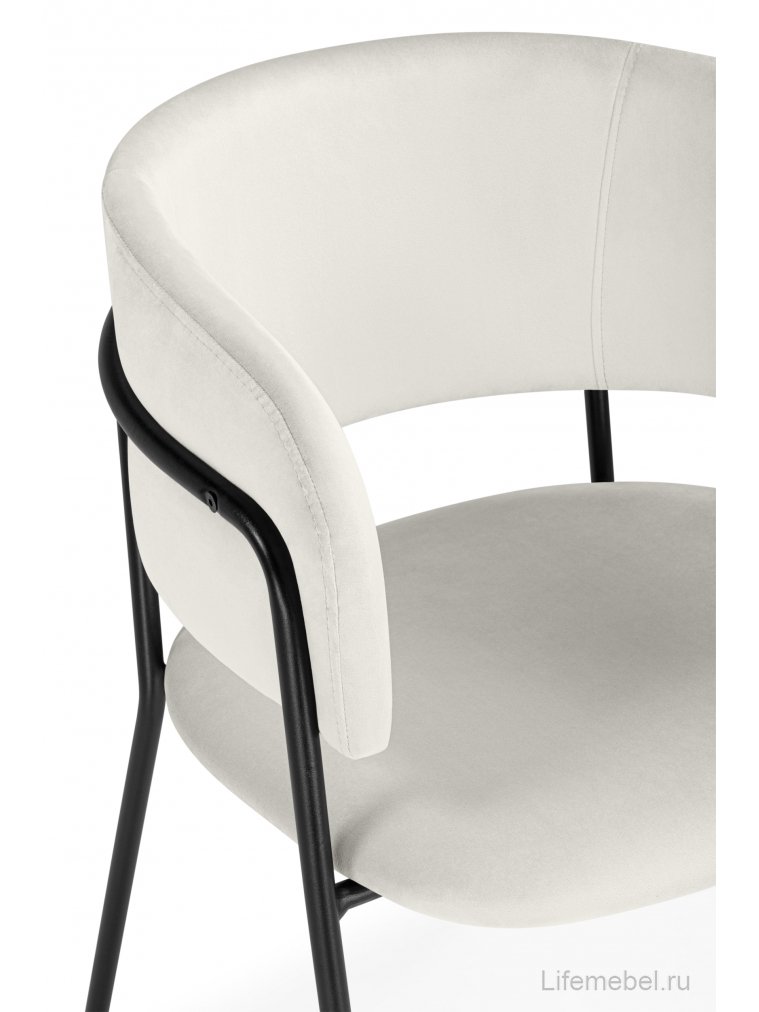 Стул на металлокаркасе Осло белый (milk) / черный