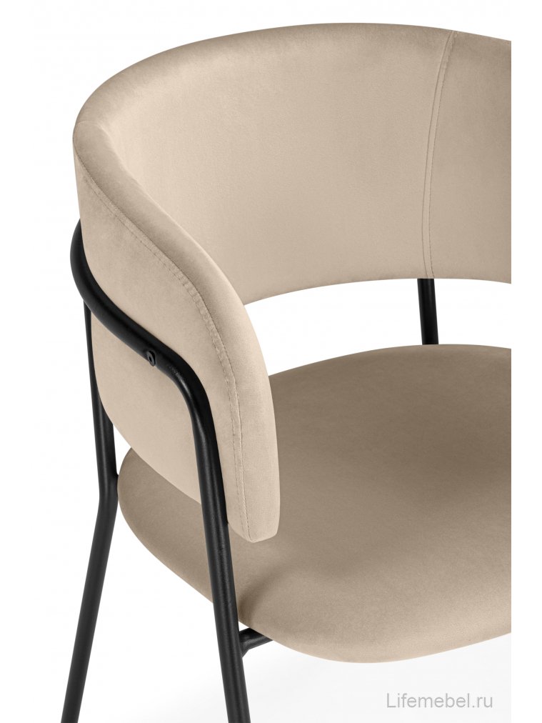 Стул на металлокаркасе Осло темно-бежевый (H-07) / черный