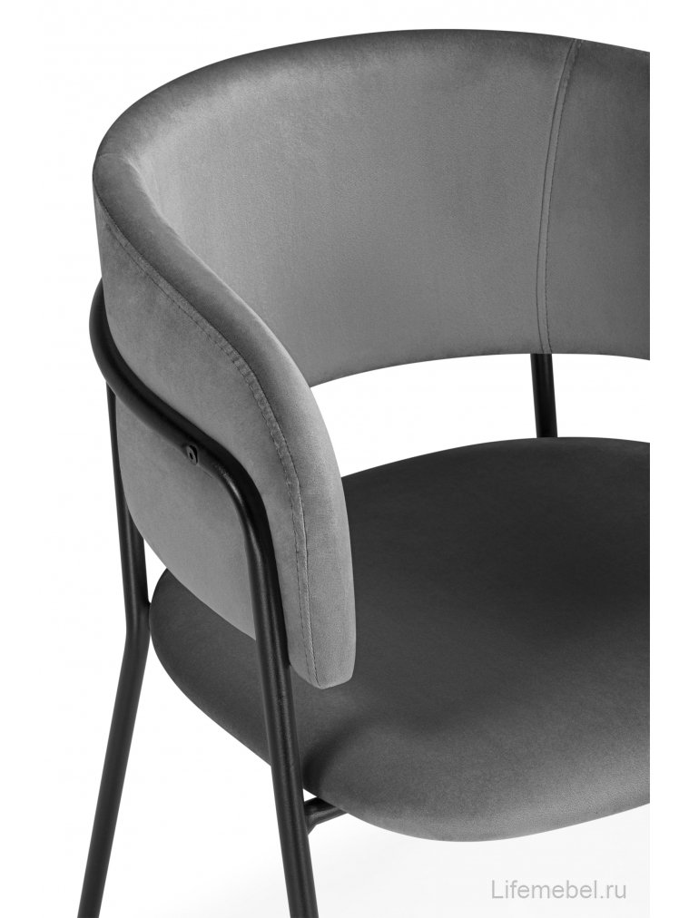 Стул на металлокаркасе Осло темно-серый (H-15) / черный