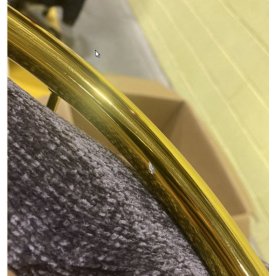 Стул на металлокаркасе Rendi gold / gray - Уцененный экземпляр