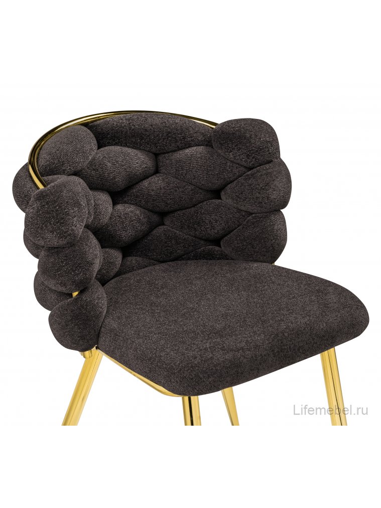 Стул на металлокаркасе Rendi gold / gray - Уцененный экземпляр