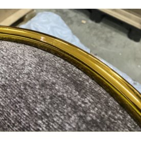 Стул на металлокаркасе Rendi gold /  gray  - Уцененный экземпляр