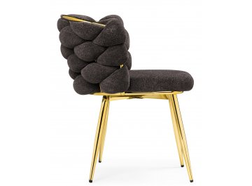 Стул на металлокаркасе Rendi gold /  gray  - Уцененный экземпляр