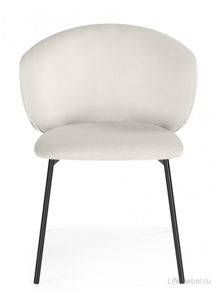 Стул на металлокаркасе Рикко белый (milk) / черный