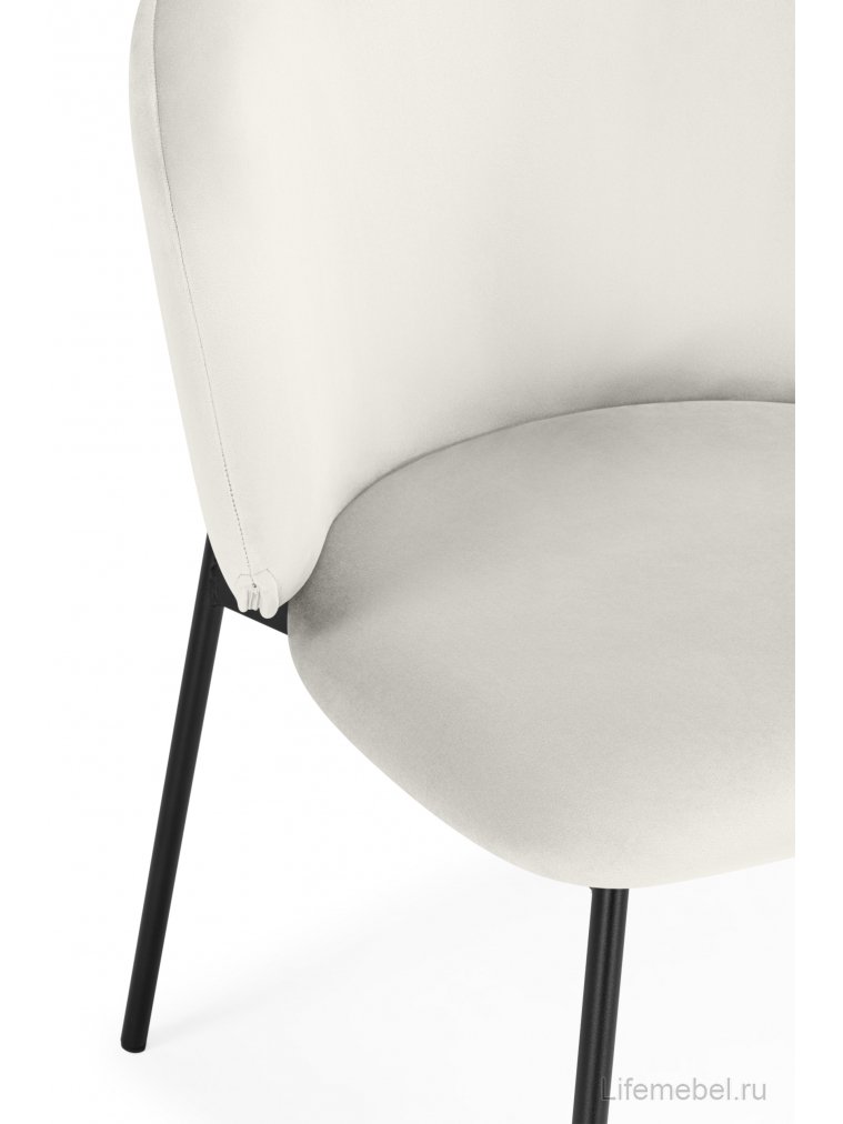 Стул на металлокаркасе Рикко белый (milk) / черный