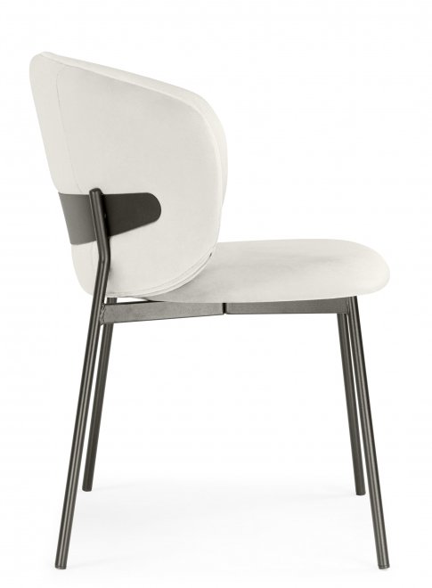 Стул на металлокаркасе Рикко белый (milk) / черный