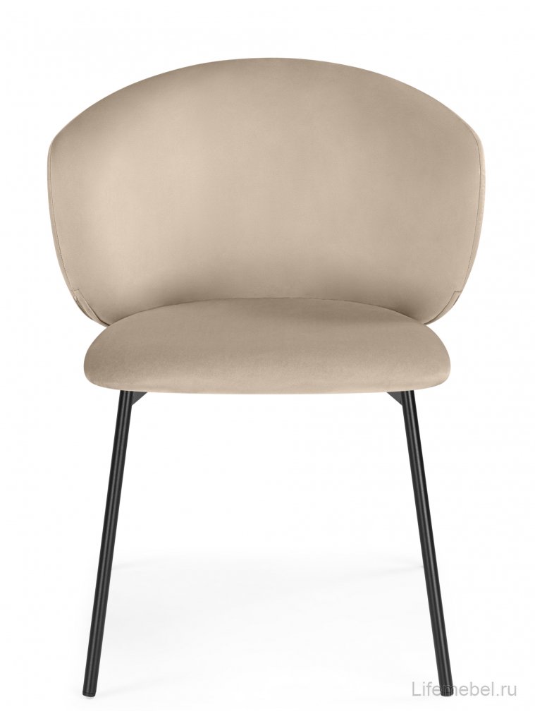 Стул на металлокаркасе Рикко темно-бежевый (H-07) / черный