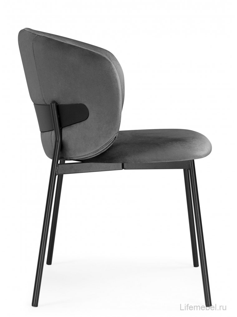 Стул на металлокаркасе Рикко темно-серый (H-15) / черный