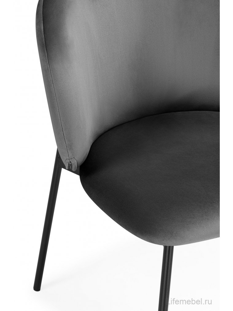 Стул на металлокаркасе Рикко темно-серый (H-15) / черный