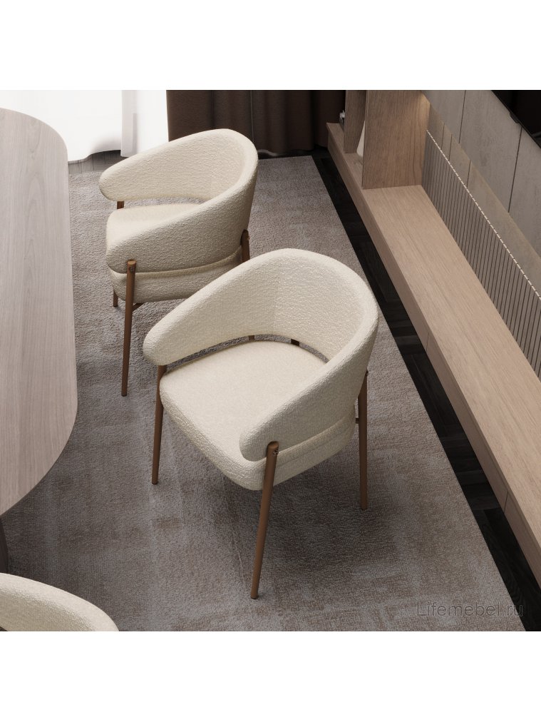 Стул Tranquil Zenith бежевый / золотой