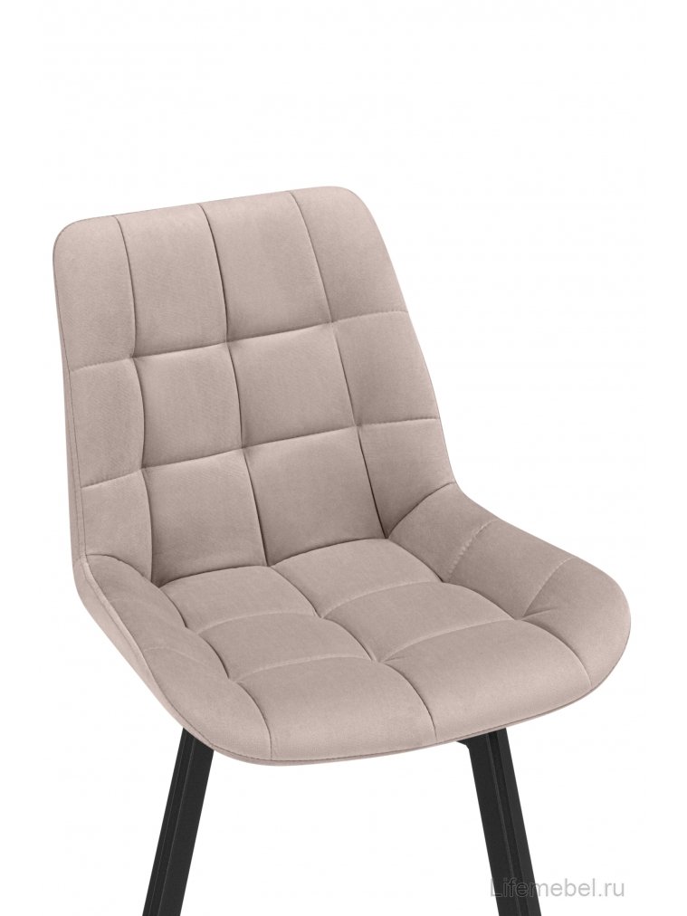 Стулья на металлокаркасе Челси 360 латте (ZD 290) / черный