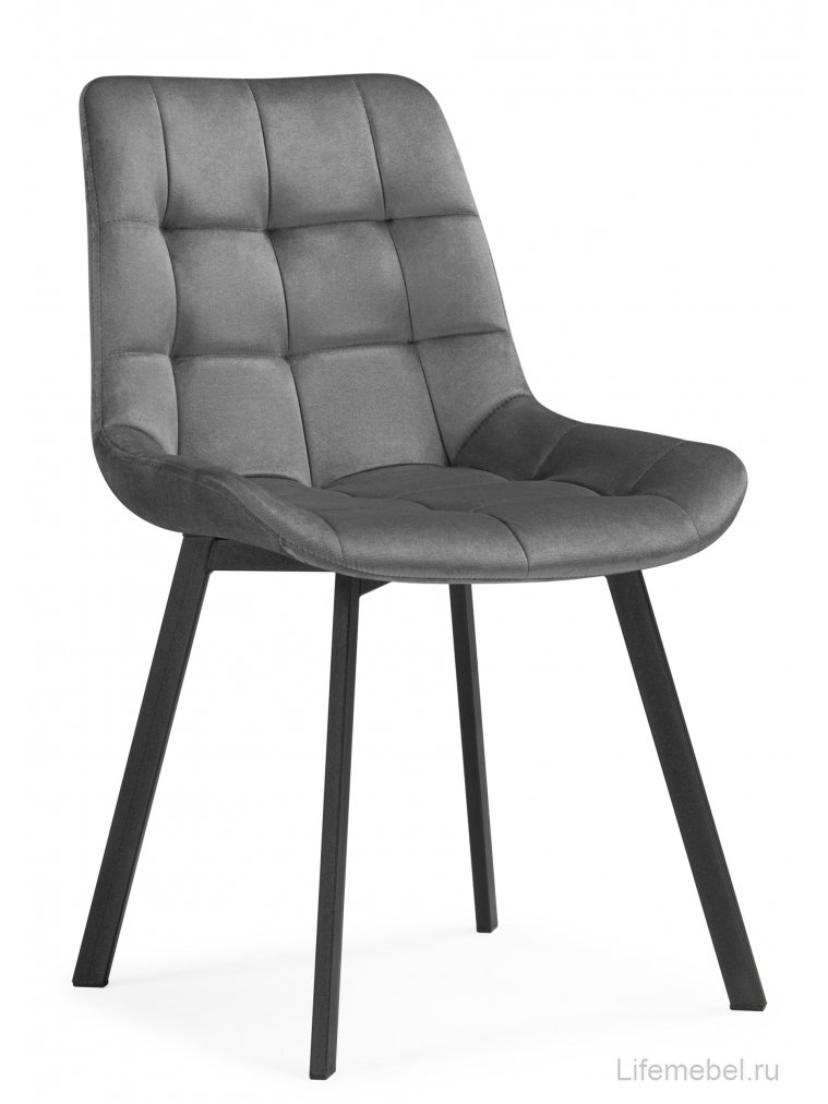 Стулья на металлокаркасе Челси 360 светло-серый (ZD 960) / черный