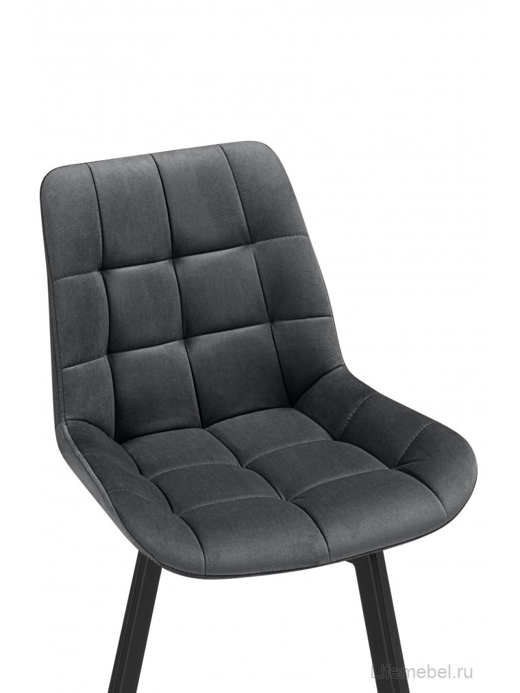 Стулья на металлокаркасе Челси 360 темно-серый (ZD 995) / черный